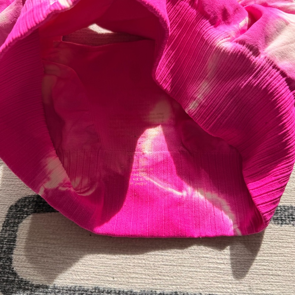 Free People Movement Good Karma Pink Tie Dye Sports Bra Size Medium - Picture 7 of 7